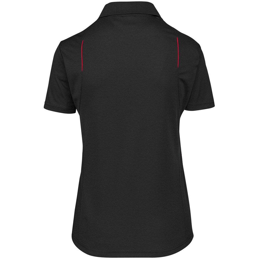 Ladies United Golf Shirt - Black Red - Brand your company Logo! Get a quote - Promo Lingo