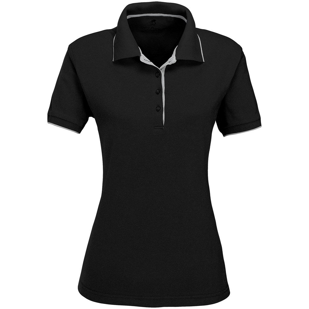 Ladies Wentworth Golf Shirt - Black - Brand your company Logo! Get a quote - Promo Lingo