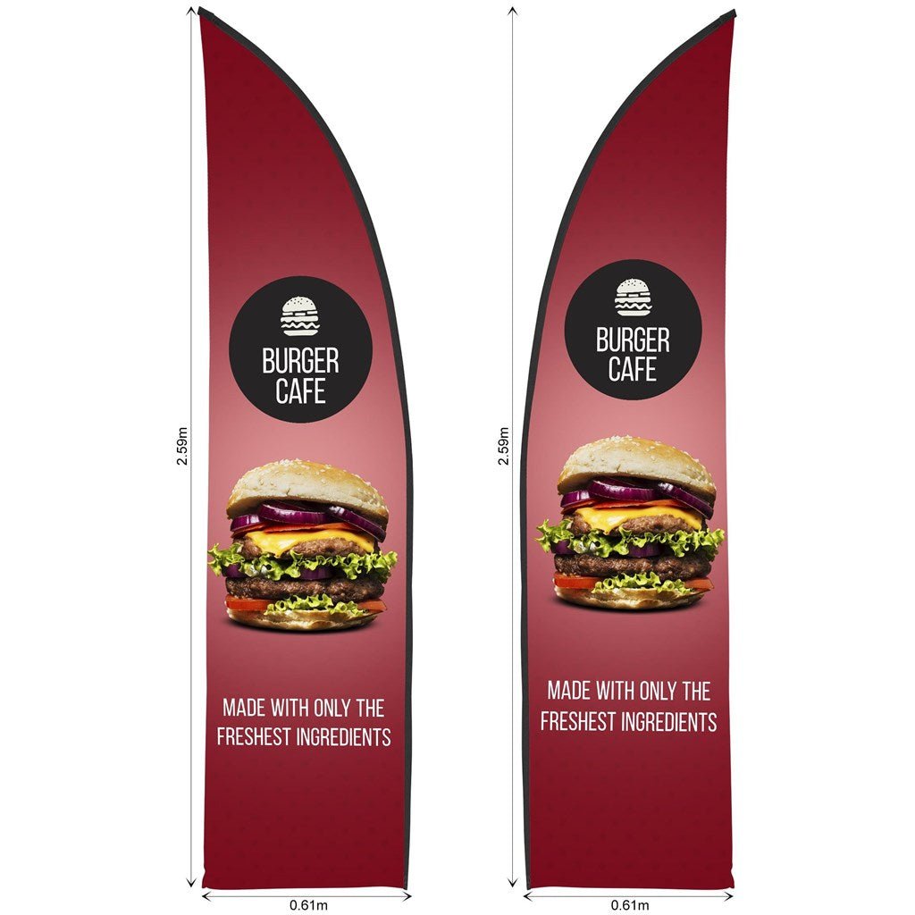Legend 2m Sublimated Arcfin Double - Sided Banner Skin - Brand your company Logo! Get a quote - Promo Lingo