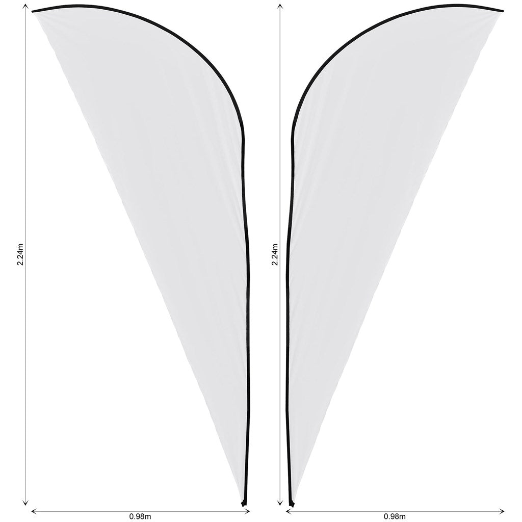 Legend 2m Sublimated Sharkfin Double - Sided Banner Skin - Brand your company Logo! Get a quote - Promo Lingo