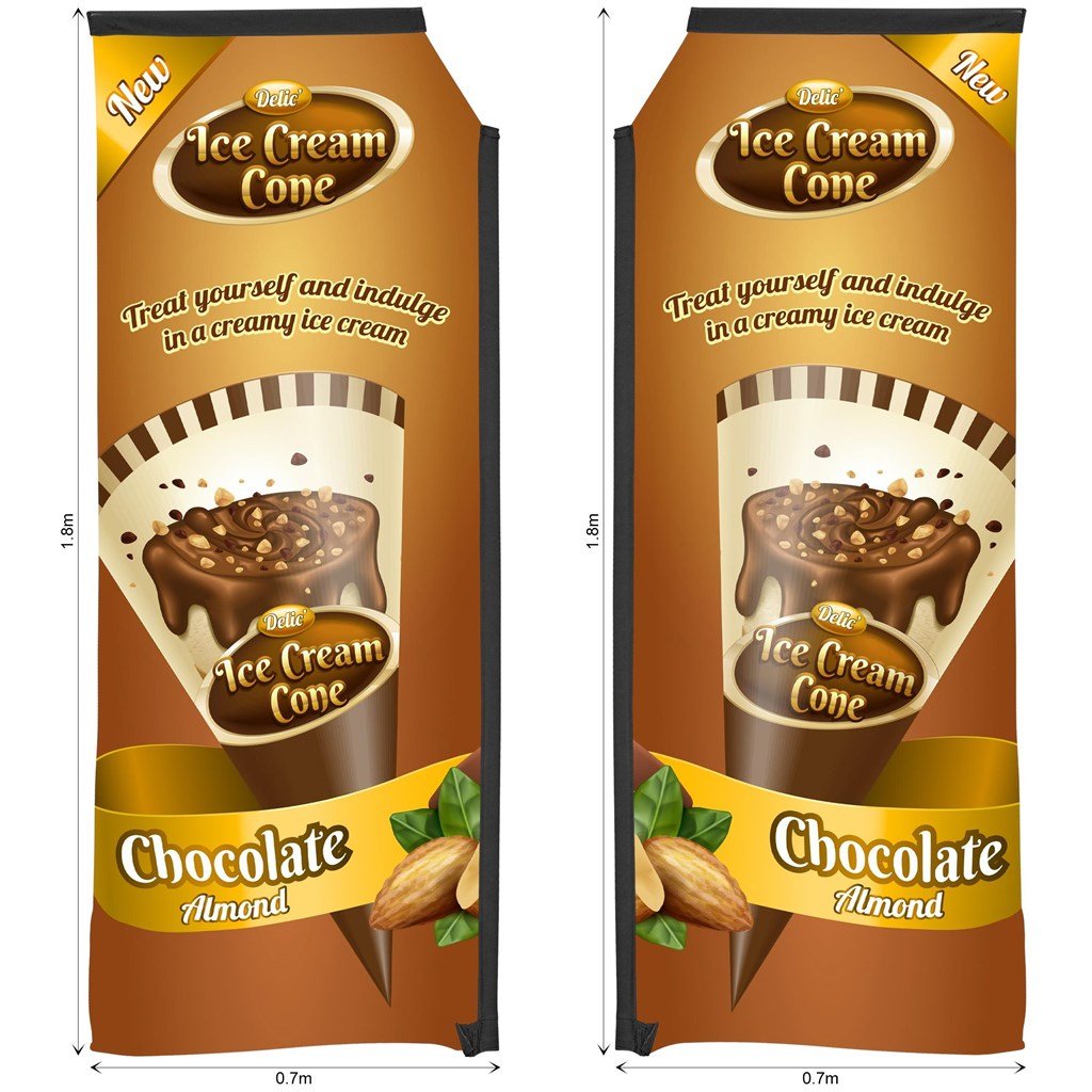 Legend 2m Sublimated Telescopic Double - Sided Banner Skin - Brand your company Logo! Get a quote - Promo Lingo
