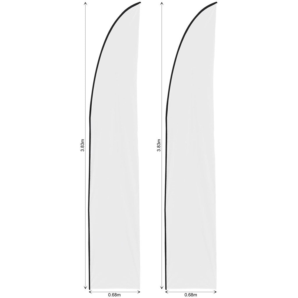 Legend 3m Sublimated Arcfin Flying Banner Skin Set Of 2 - Brand your company Logo! Get a quote - Promo Lingo