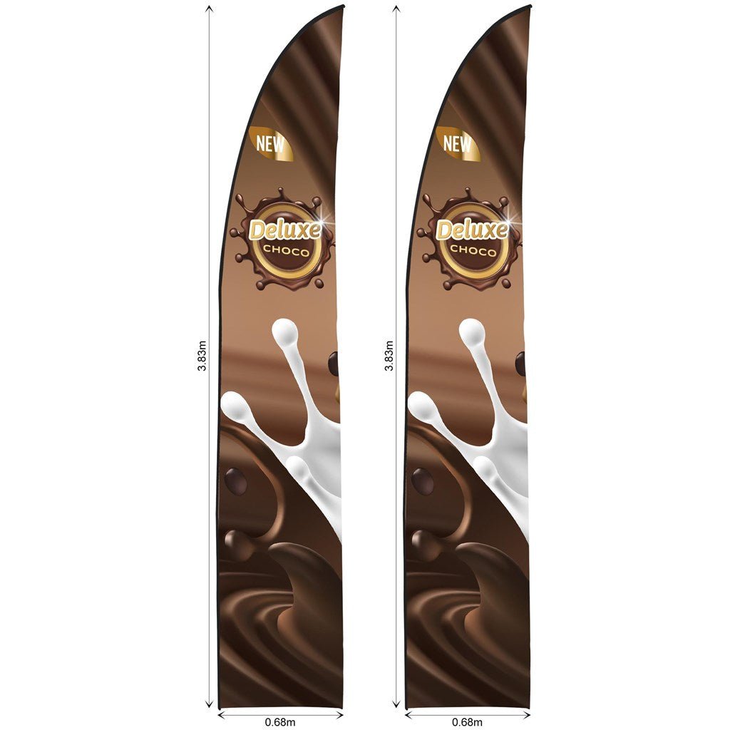Legend 3m Sublimated Arcfin Flying Banner Skin Set Of 2 - Brand your company Logo! Get a quote - Promo Lingo