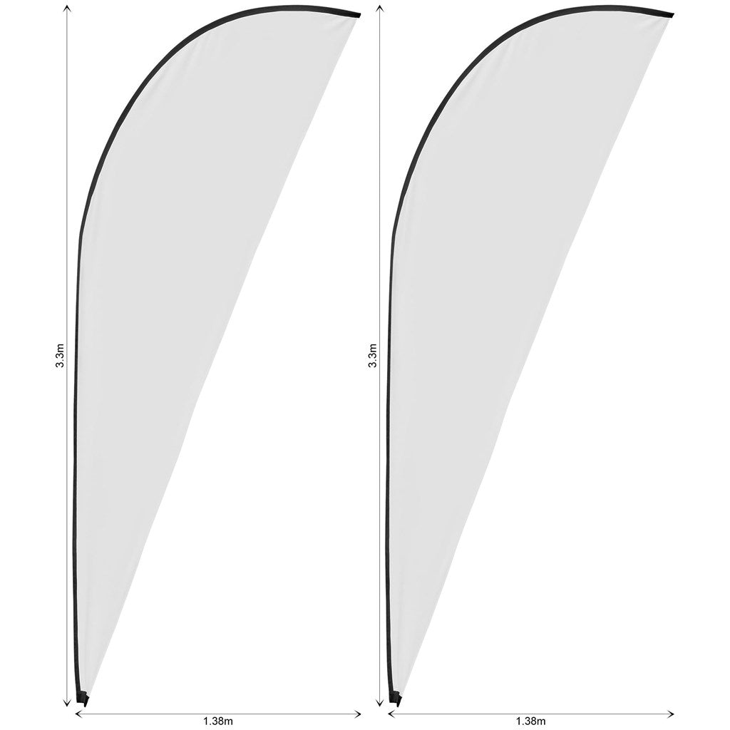 Legend 3m Sublimated Sharkfin Flying Banner Skin Set Of 2 - Brand your company Logo! Get a quote - Promo Lingo