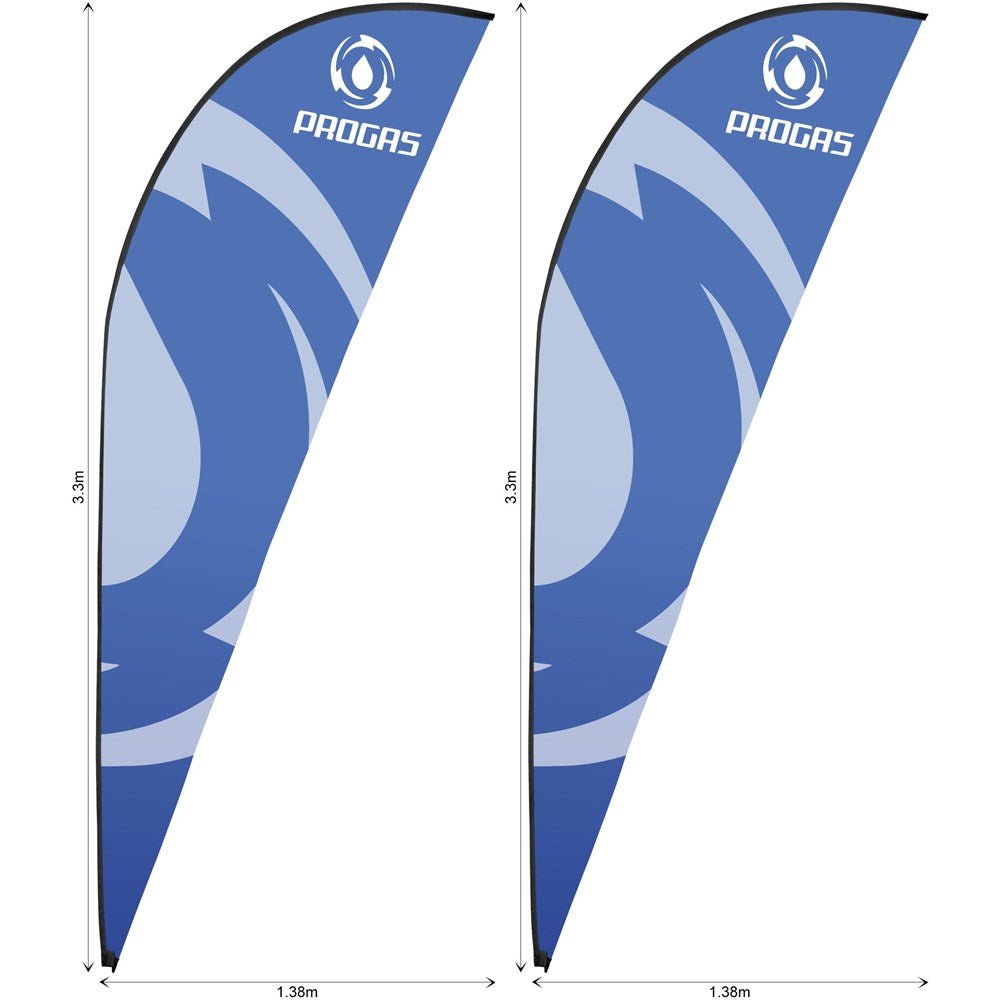 Legend 3m Sublimated Sharkfin Flying Banner Skin Set Of 2 - Brand your company Logo! Get a quote - Promo Lingo