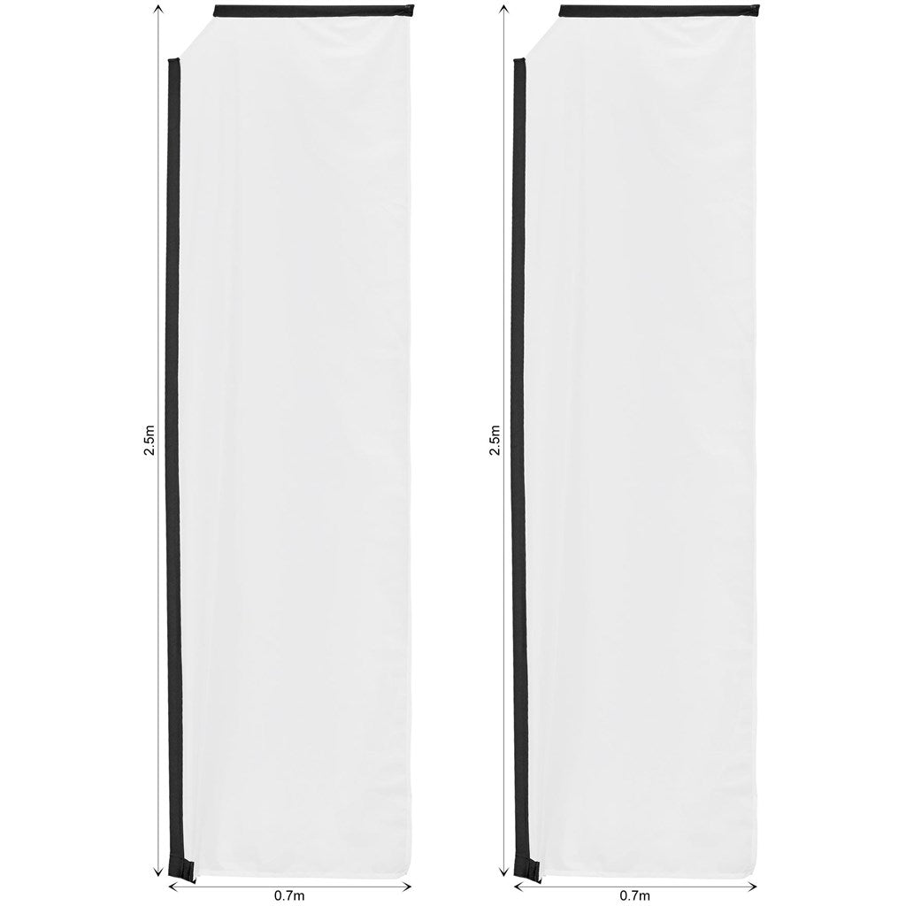 Legend 3m Sublimated Telescopic Flying Banner Skin Set Of 2 - Brand your company Logo! Get a quote - Promo Lingo