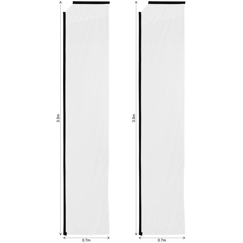 Legend 4m Sublimated Telescopic Flying Banner Skin Set of 2 - Brand your company Logo! Get a quote - Promo Lingo