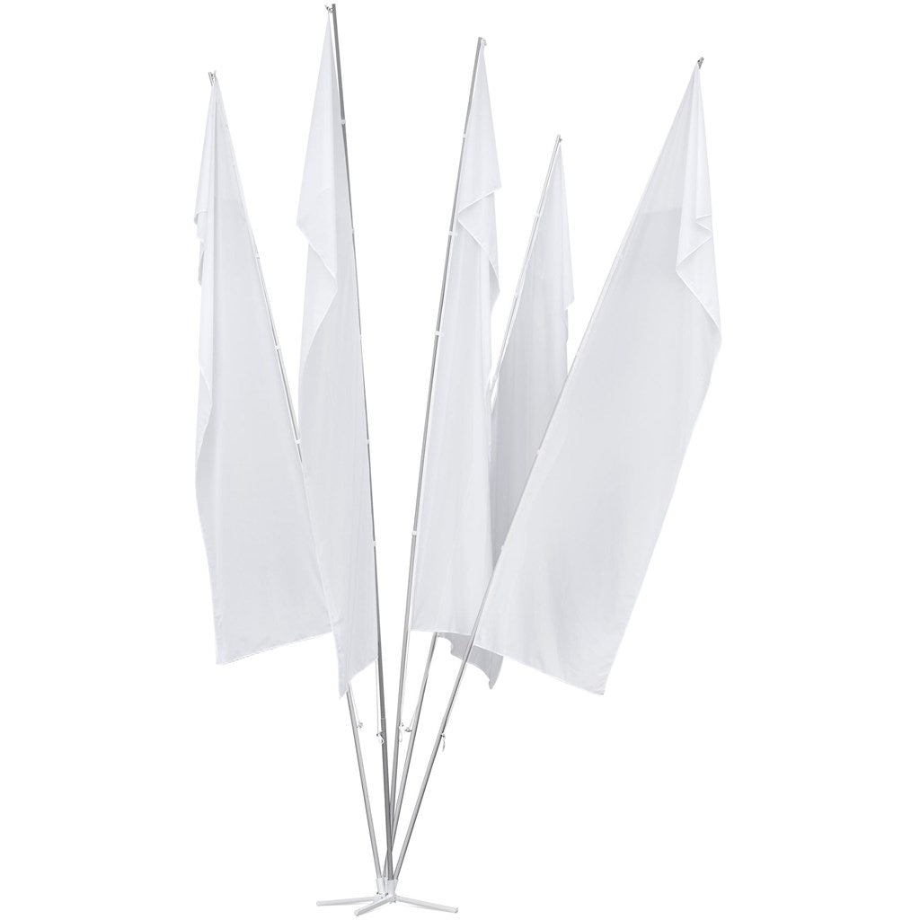 Legend 5 Flag Fountain 6m Large (1m x 4m flags) - Brand your company Logo! Get a quote - Promo Lingo