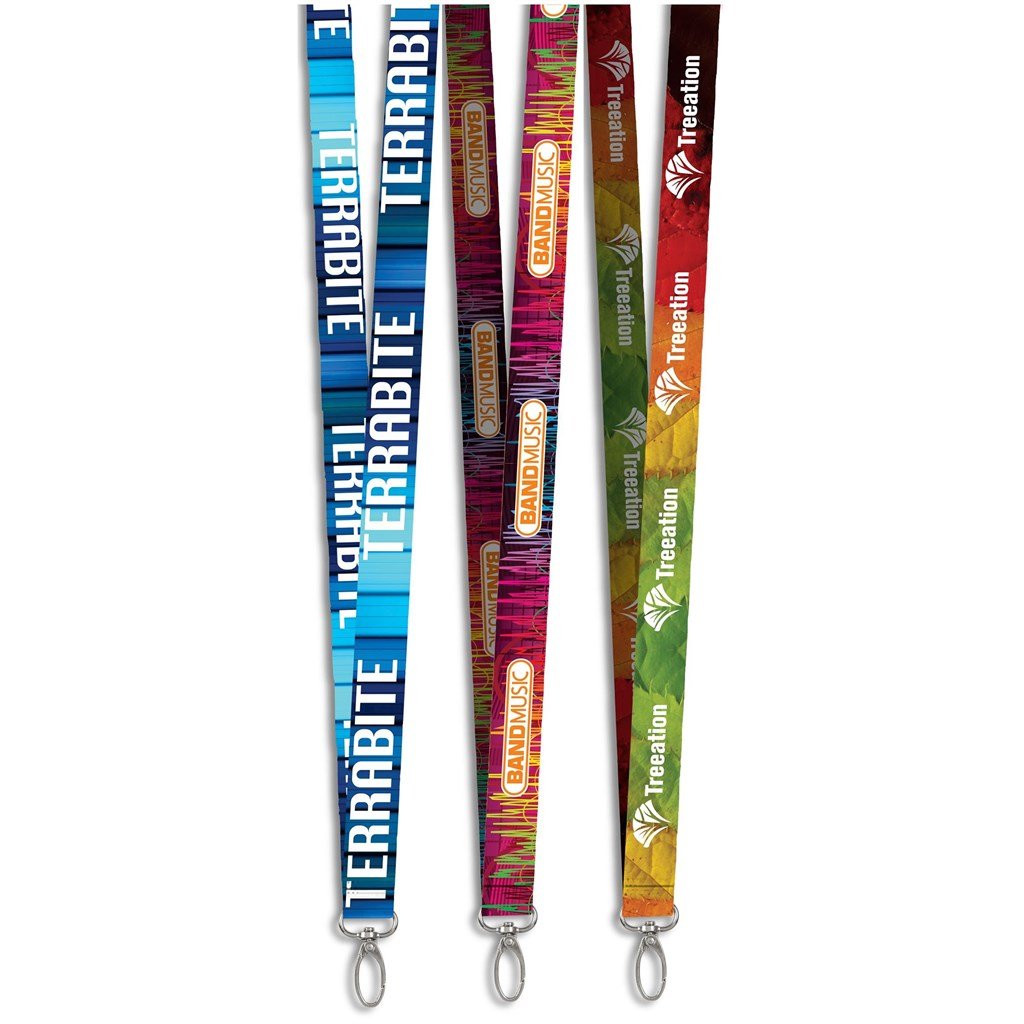 Lobster Clip Double - Sided Sublimation Satin Lanyard - Brand your company Logo! Get a quote - Promo Lingo
