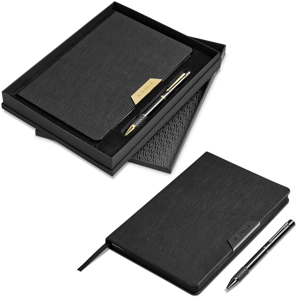 Luxurious Alex Varga Onassis Notebook & Pen Set - Brand your company Logo! Get a quote - Promo Lingo