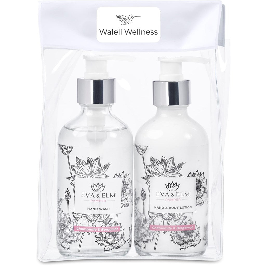 Luxurious Eva & Elm Hand Wash & Hand Lotion Set - Brand your company Logo! Get a quote - Promo Lingo