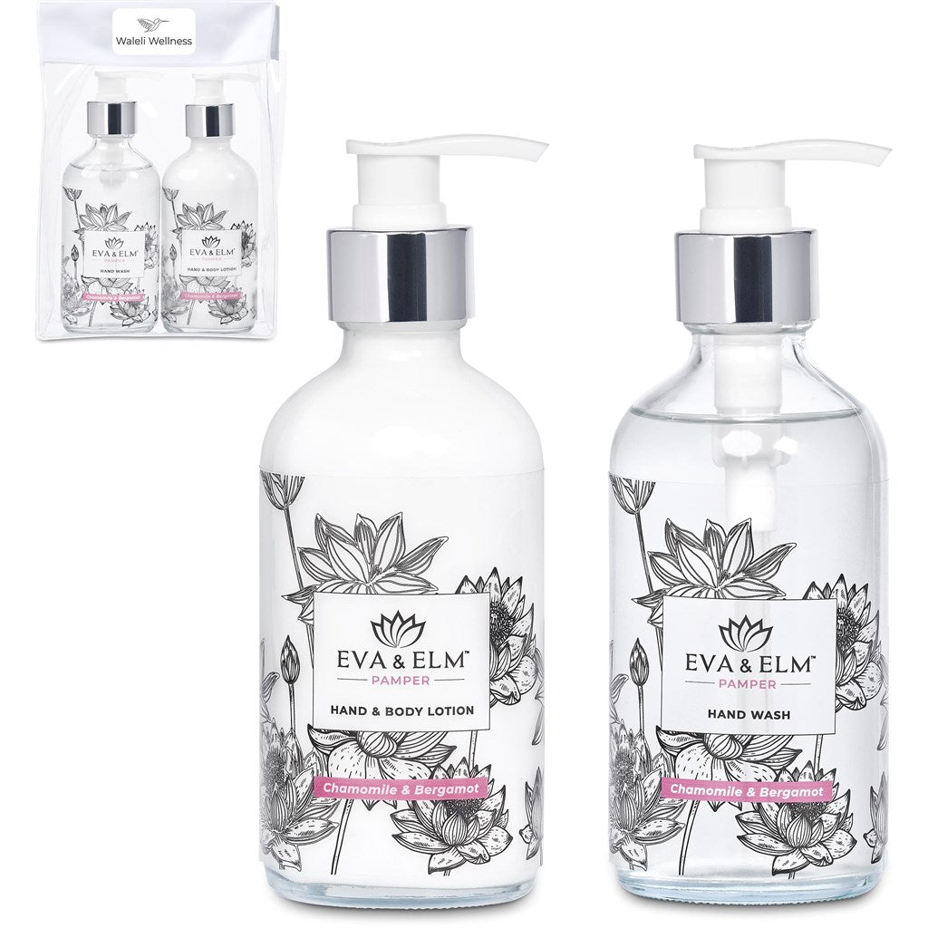 Luxurious Eva & Elm Hand Wash & Hand Lotion Set - Brand your company Logo! Get a quote - Promo Lingo