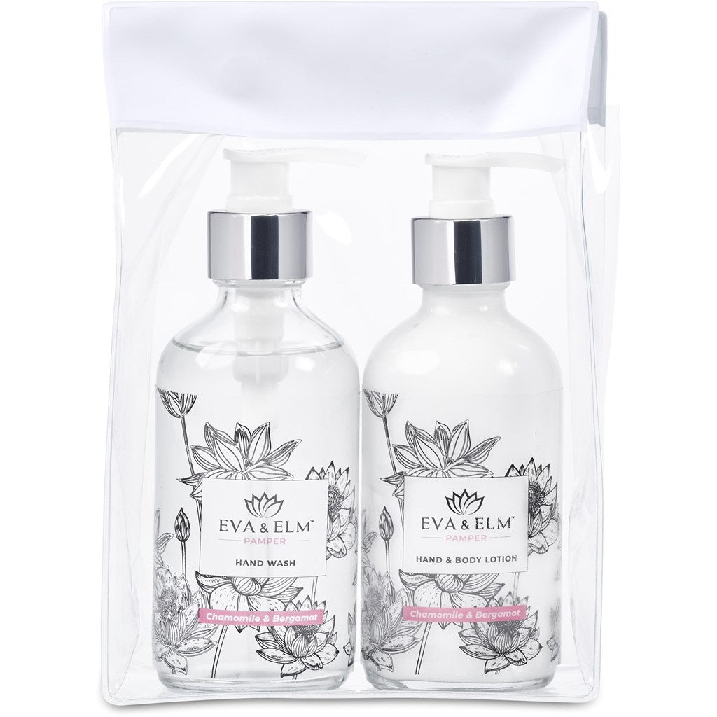 Luxurious Eva & Elm Hand Wash & Hand Lotion Set - Brand your company Logo! Get a quote - Promo Lingo