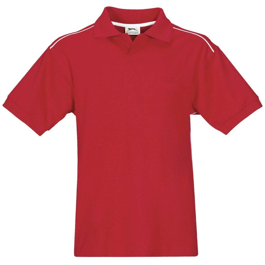 Mens Backhand Golf Shirt - Red - Brand your company Logo! Get a quote - Promo Lingo