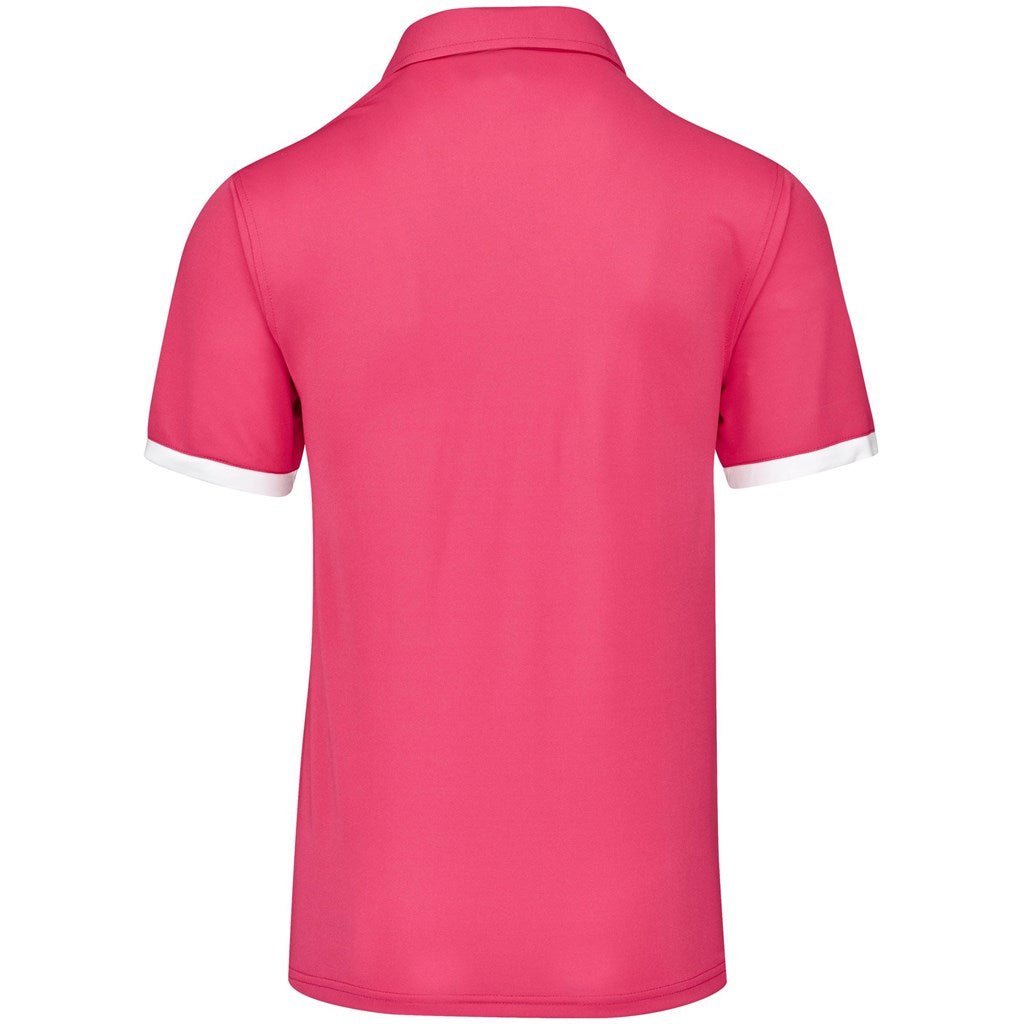 Mens Contest Golf Shirt - Pink for Stylish Comfort - Brand your company Logo! Get a quote - Promo Lingo