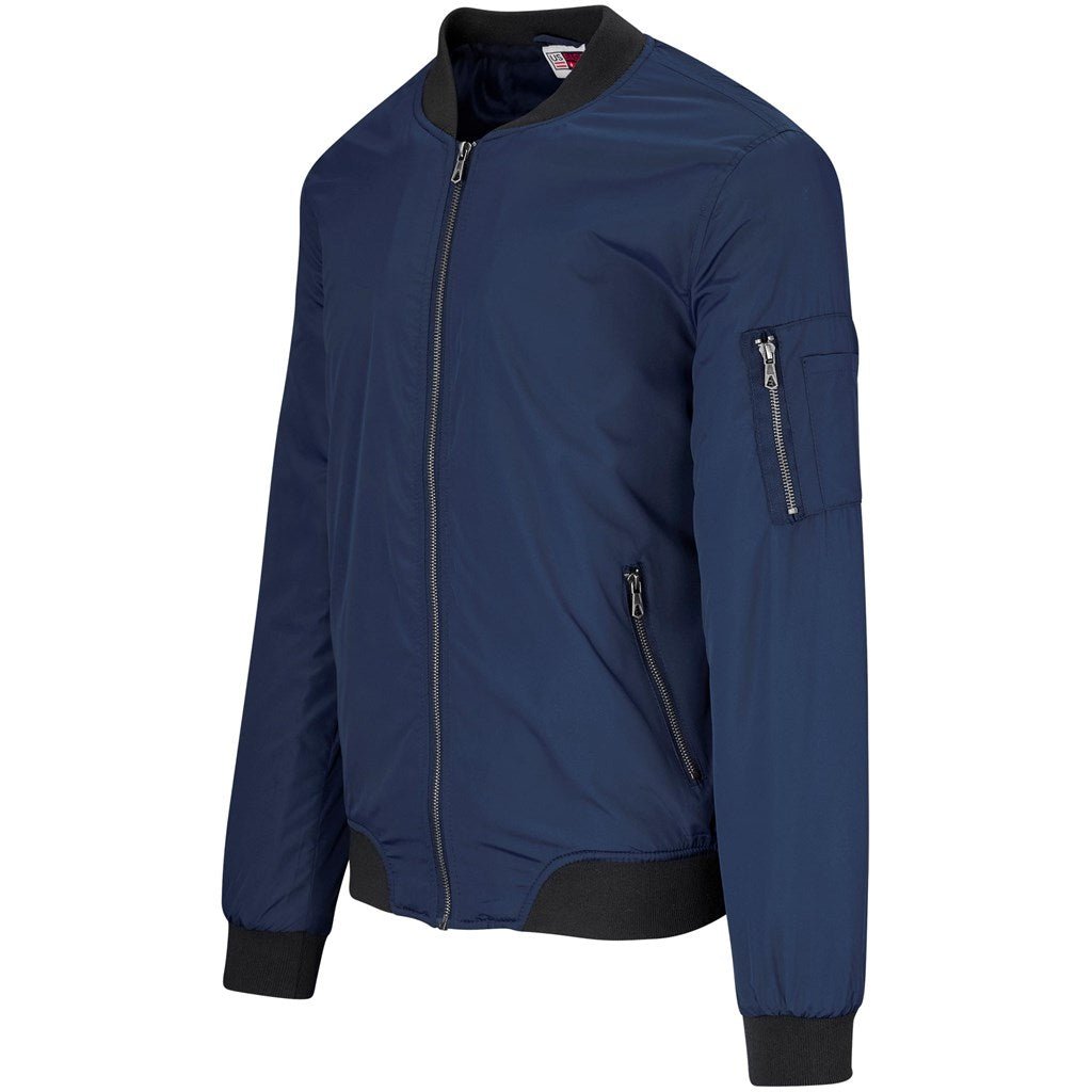 Mens Crusader Bomber Jacket - Navy - Brand your company Logo! Get a quote - Promo Lingo