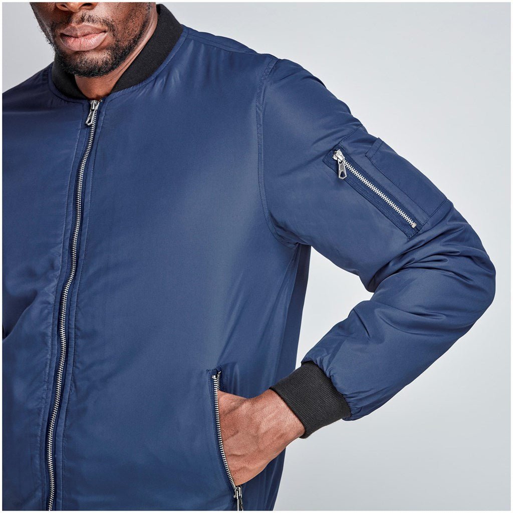 Mens Crusader Bomber Jacket - Navy - Brand your company Logo! Get a quote - Promo Lingo