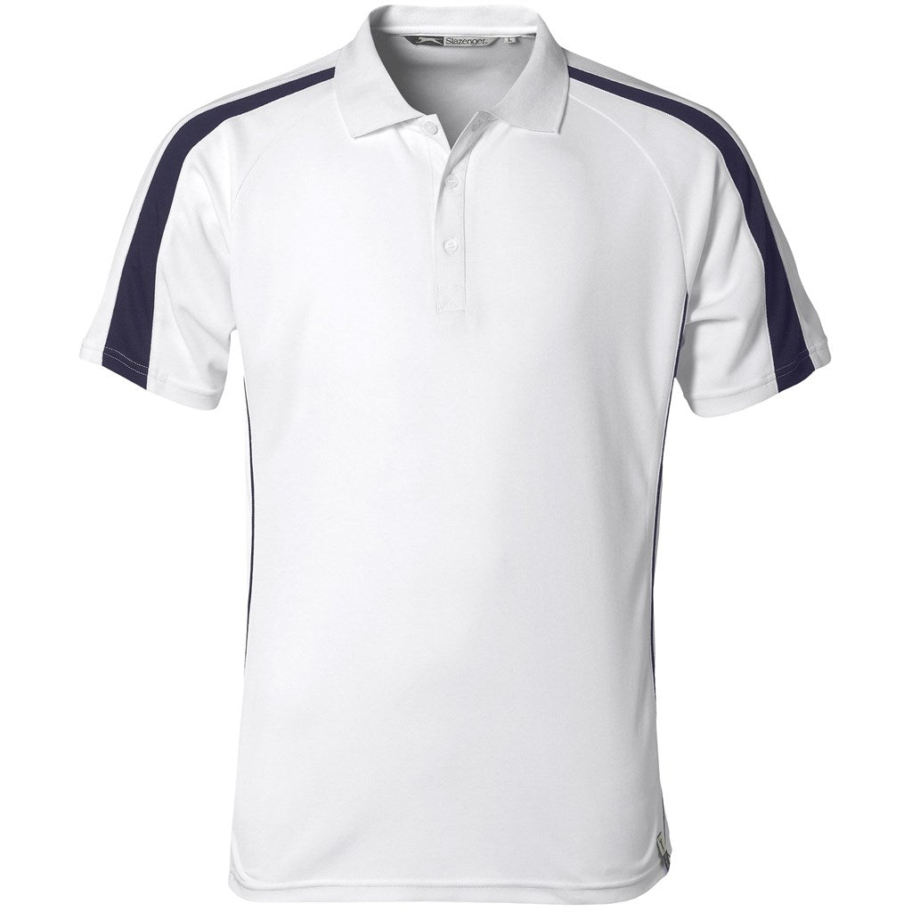 Mens Horizon Golf Shirt - White for Comfort and Style - Brand your company Logo! Get a quote - Promo Lingo