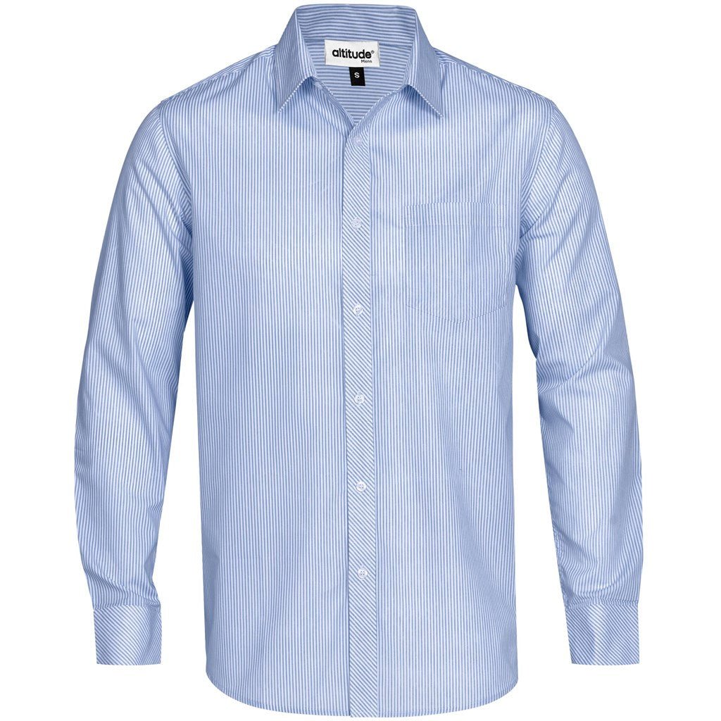 Mens Long Sleeve Birmingham Shirt - Light Blue - Brand your company Logo! Get a quote - Promo Lingo