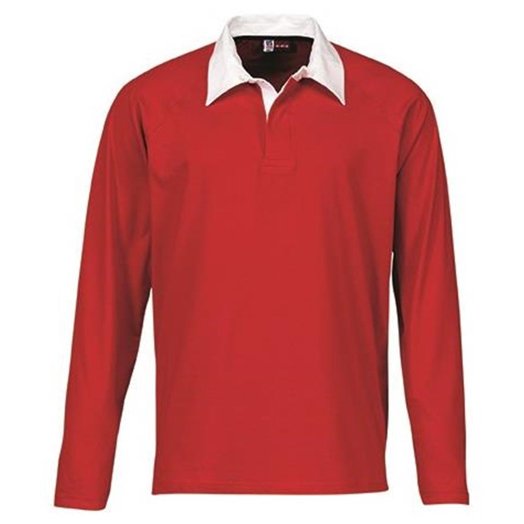 Mens Long Sleeve Brisbane Golf Shirt - Red - Brand your company Logo! Get a quote - Promo Lingo