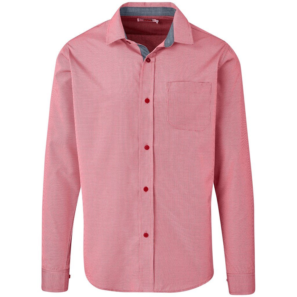 Mens Long Sleeve Coventry Shirt - Red - Brand your company Logo! Get a quote - Promo Lingo