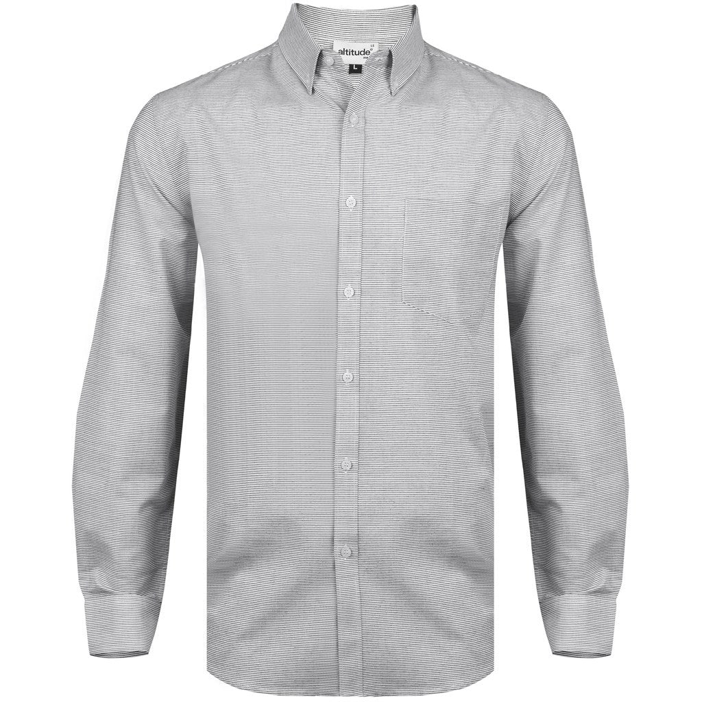 Mens Long Sleeve Earl Shirt - Grey - Brand your company Logo! Get a quote - Promo Lingo