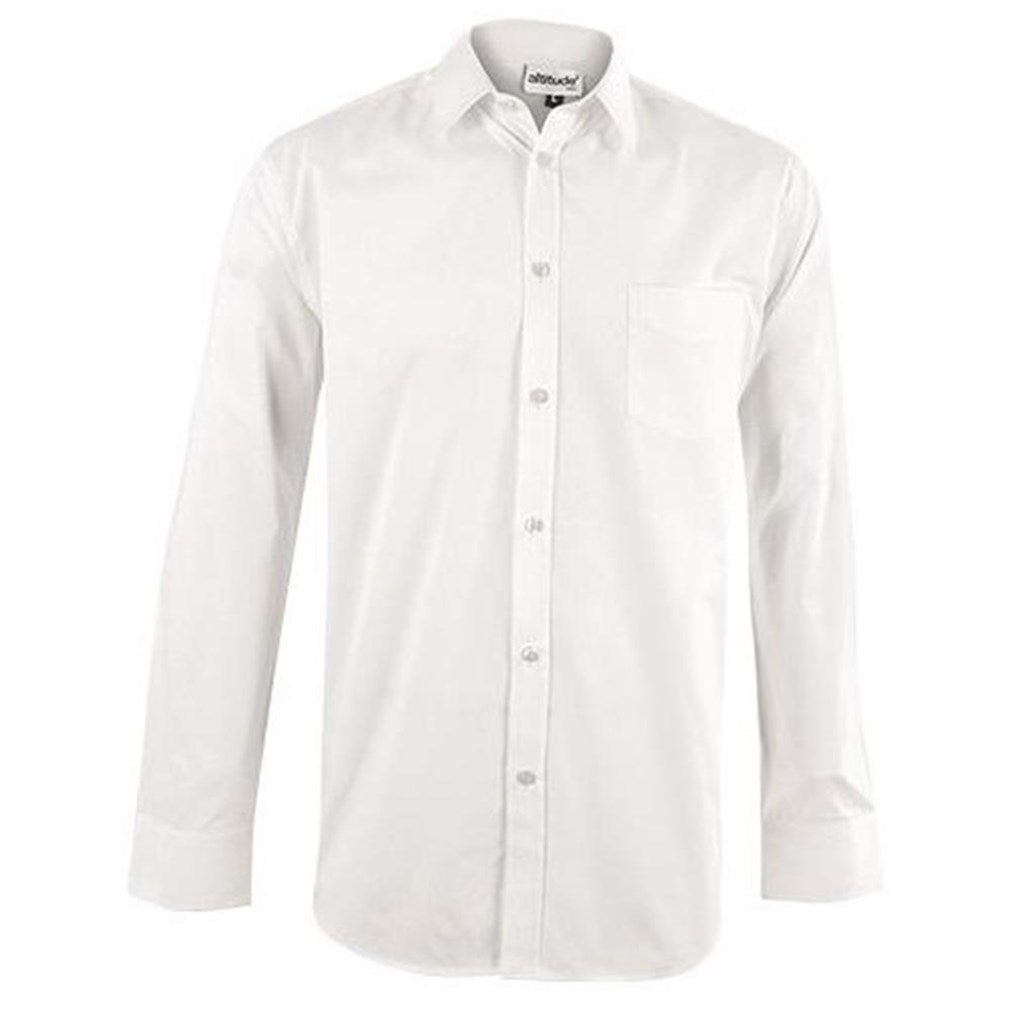 Mens Long Sleeve Haiden Shirt - White - Brand your company Logo! Get a quote - Promo Lingo