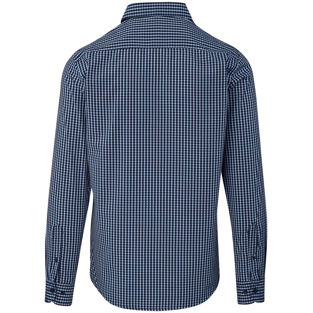 Mens Long Sleeve Kenton Shirt - Navy - Brand your company Logo! Get a quote - Promo Lingo