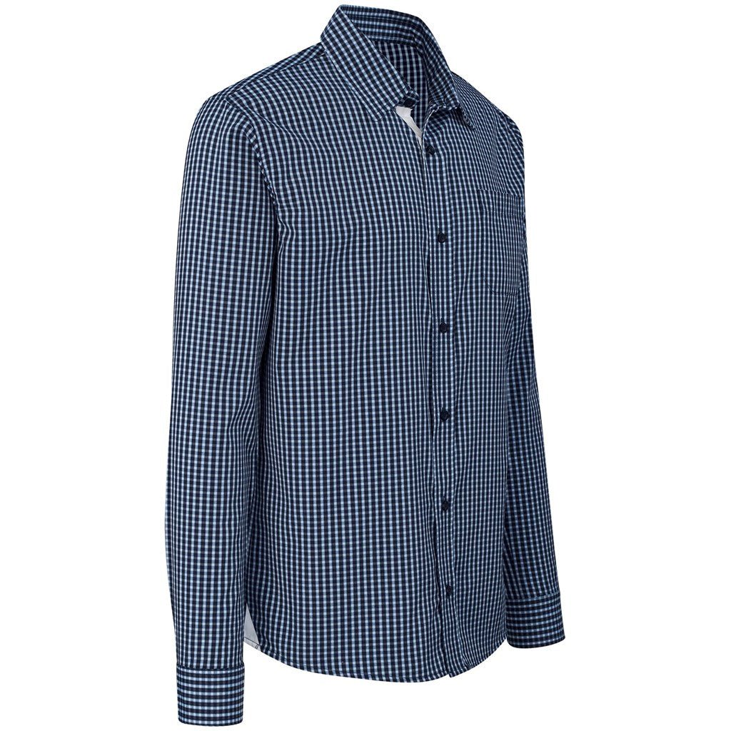 Mens Long Sleeve Kenton Shirt - Navy - Brand your company Logo! Get a quote - Promo Lingo