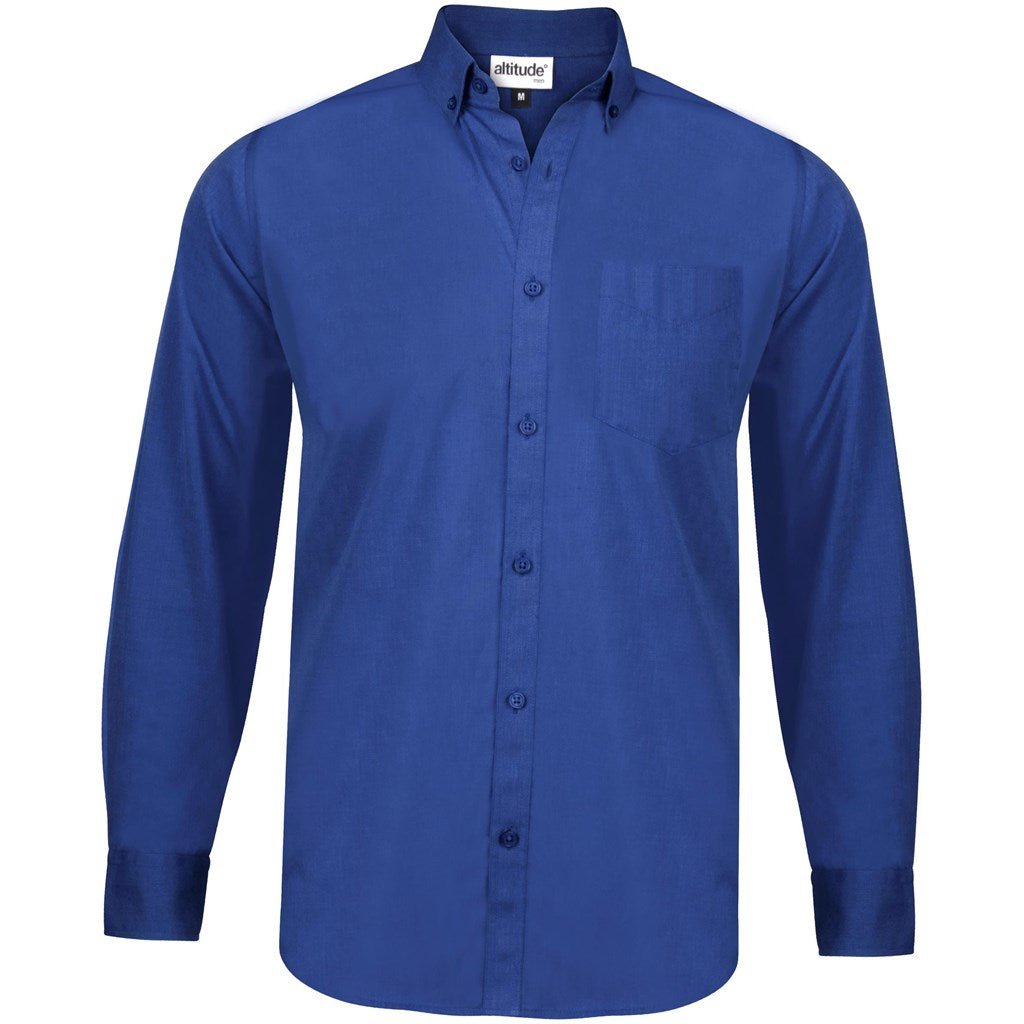 Mens Long Sleeve Viscount Shirt - Royal Blue - Brand your company Logo! Get a quote - Promo Lingo
