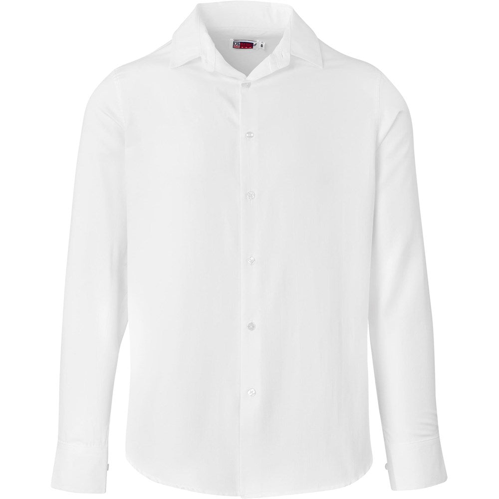 Mens Long Sleeve Wallstreet Shirt - White - Brand your company Logo! Get a quote - Promo Lingo