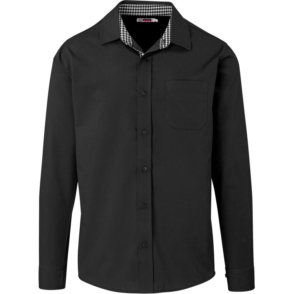 Mens Long Sleeve Warrington Shirt - Black - Brand your company Logo! Get a quote - Promo Lingo
