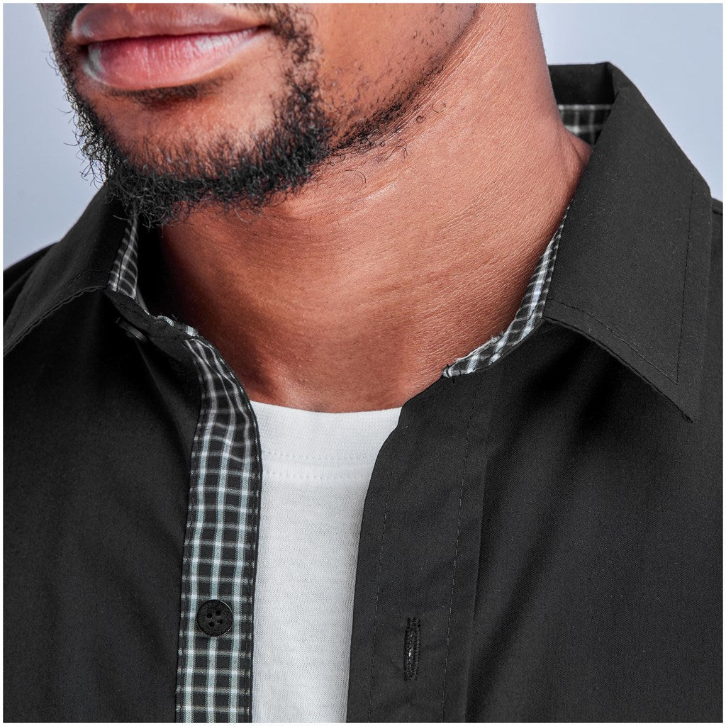 Mens Long Sleeve Warrington Shirt - Black - Brand your company Logo! Get a quote - Promo Lingo