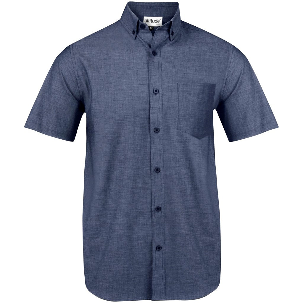 Mens Short Sleeve Viscount Shirt - Navy - Brand your company Logo! Get a quote - Promo Lingo