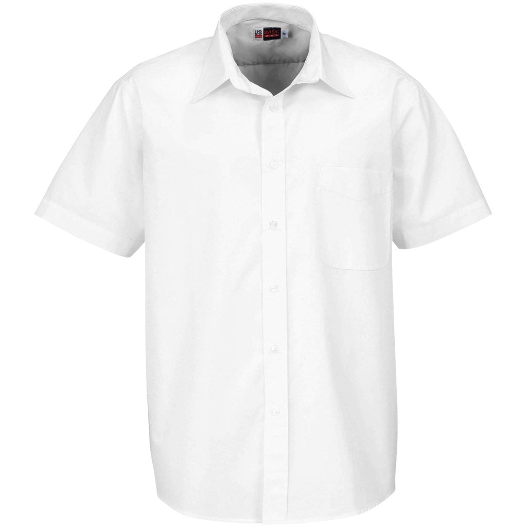 Mens Short Sleeve Washington Shirt - White - Brand your company Logo! Get a quote - Promo Lingo