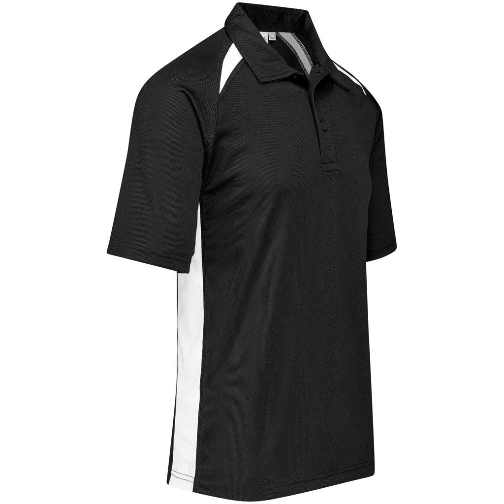 Mens Splice Golf Shirt - Black White - Brand your company Logo! Get a quote - Promo Lingo