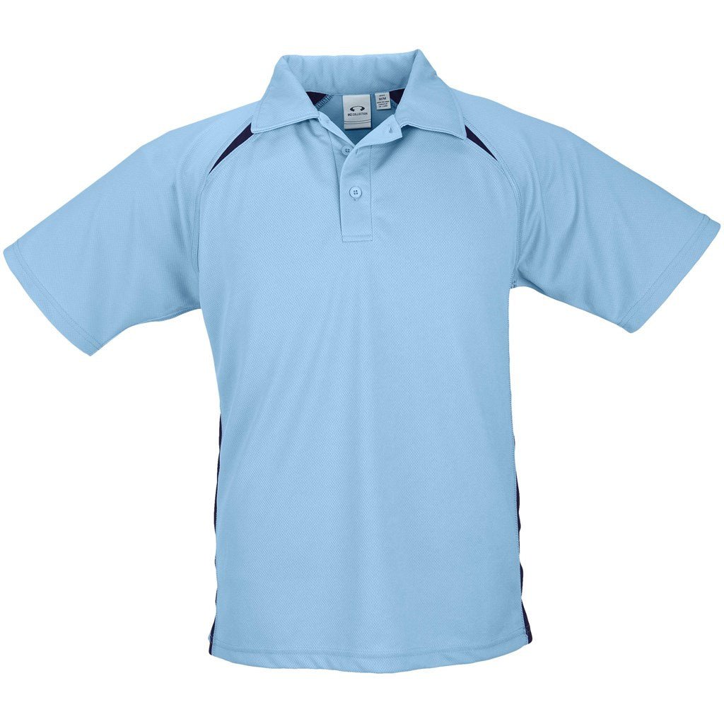Mens Splice Golf Shirt - Light Blue - Brand your company Logo! Get a quote - Promo Lingo