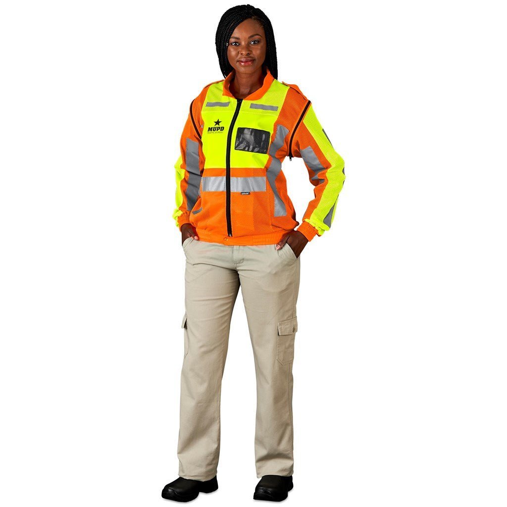 Metro Two - Tone Hi - Viz Reflective Zip - Off Jacket - Brand your company Logo! Get a quote - Promo Lingo