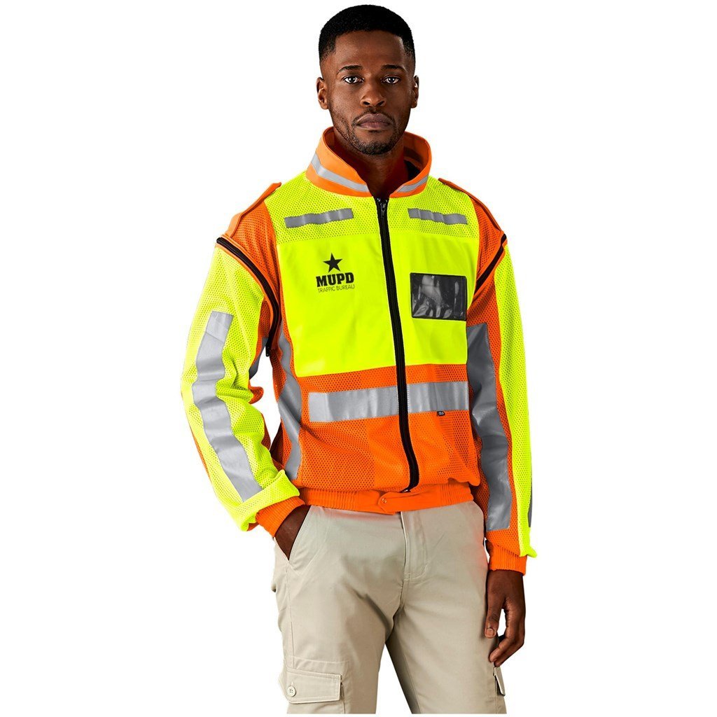 Metro Two - Tone Hi - Viz Reflective Zip - Off Jacket - Brand your company Logo! Get a quote - Promo Lingo