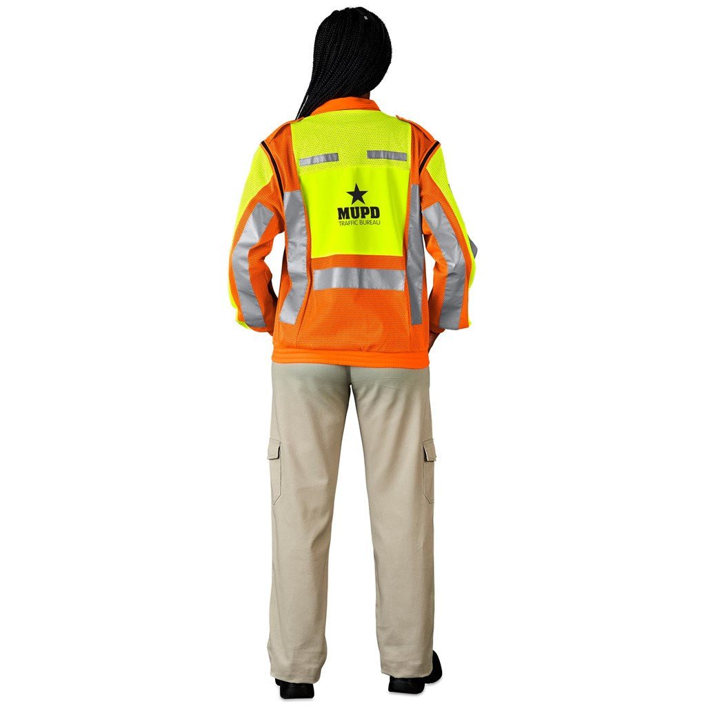 Metro Two - Tone Hi - Viz Reflective Zip - Off Jacket - Brand your company Logo! Get a quote - Promo Lingo