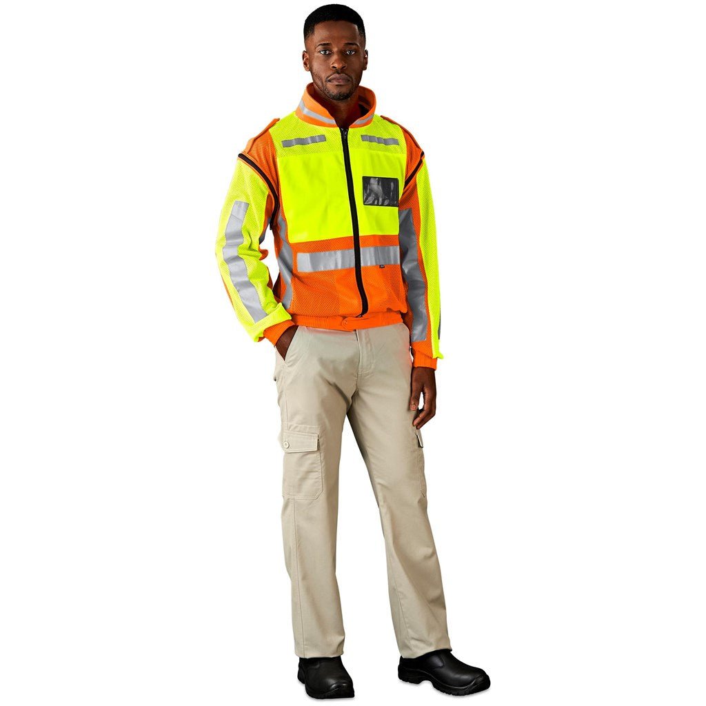 Metro Two - Tone Hi - Viz Reflective Zip - Off Jacket - Brand your company Logo! Get a quote - Promo Lingo