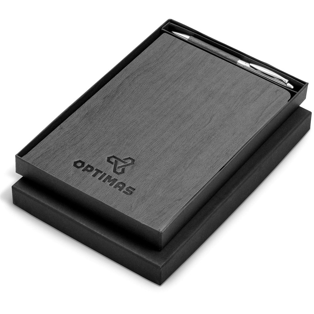 Oakridge Hard Cover Notebook & Pen Set - Brand your company Logo! Get a quote - Promo Lingo
