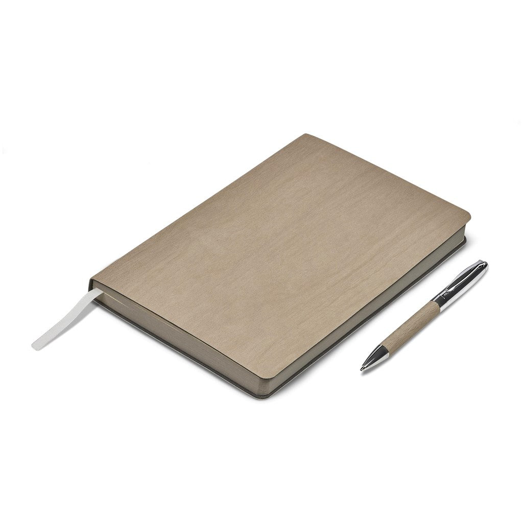 Oakridge Soft Cover Notebook & Pen Set - Brand your company Logo! Get a quote - Promo Lingo