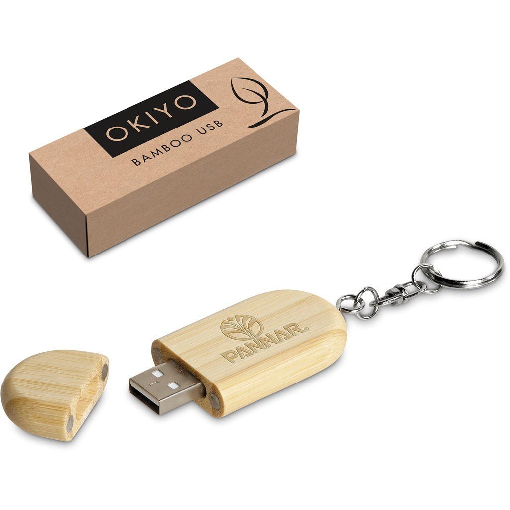 Okiyo Benkyou Bamboo Flash Drive Keyholder - 8GB - Brand your company Logo! Get a quote - Promo Lingo