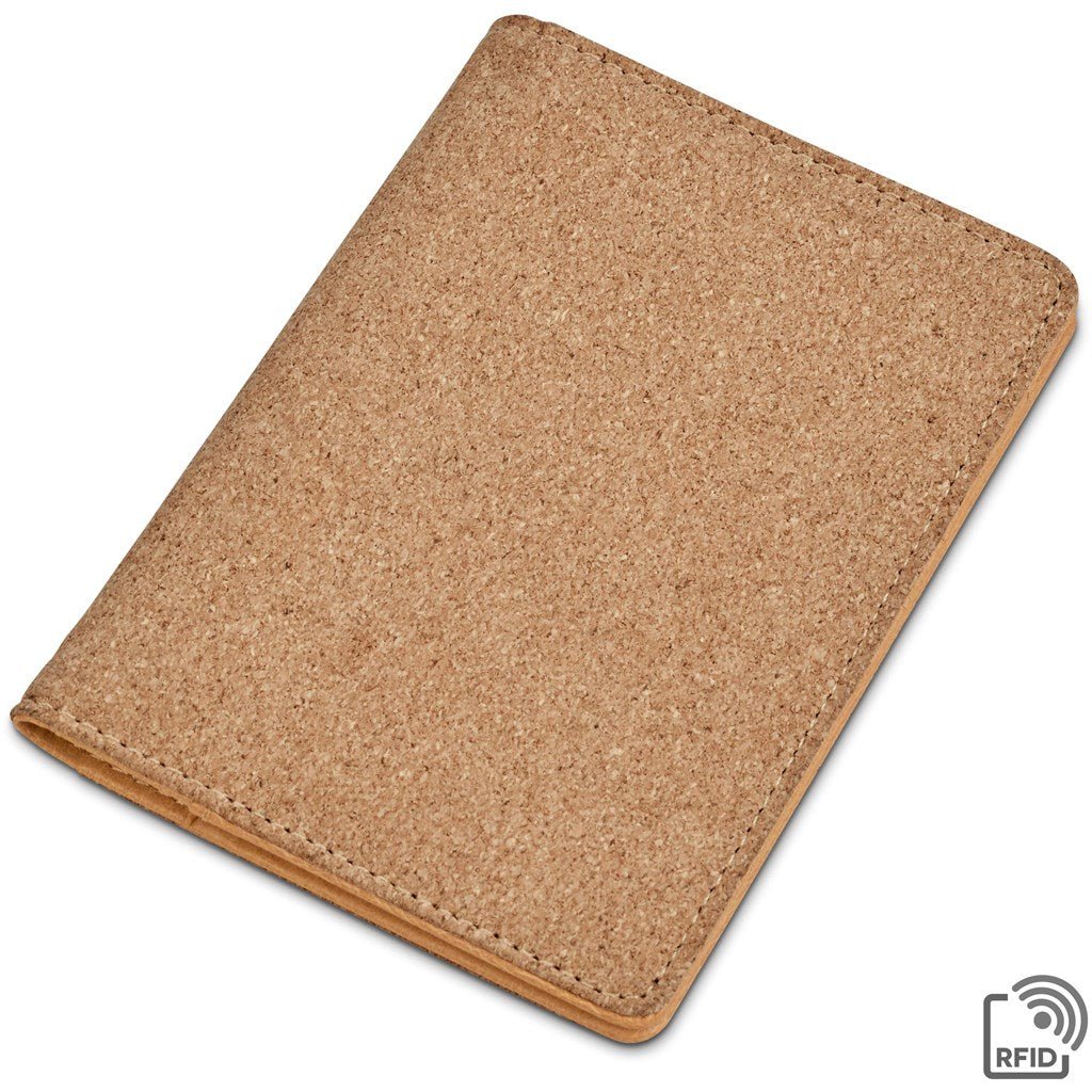 Okiyo Bouken Cork Passport Holder with RFID Protection - Brand your company Logo! Get a quote - Promo Lingo