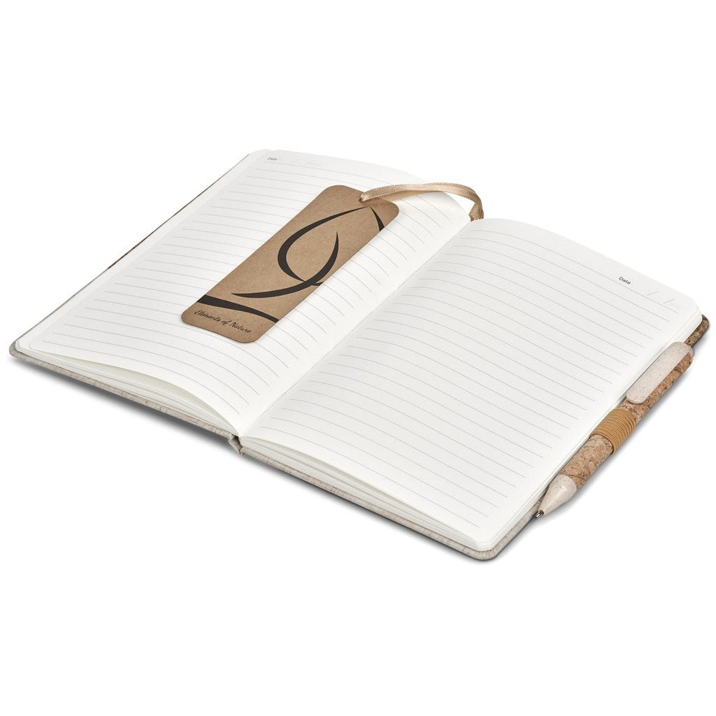 Okiyo Cardon Cork Notebook & Pen Set - Brand your company Logo! Get a quote - Promo Lingo