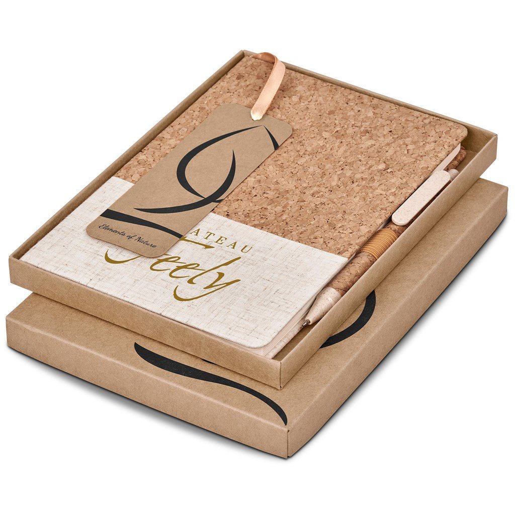 Okiyo Cardon Cork Notebook & Pen Set - Brand your company Logo! Get a quote - Promo Lingo