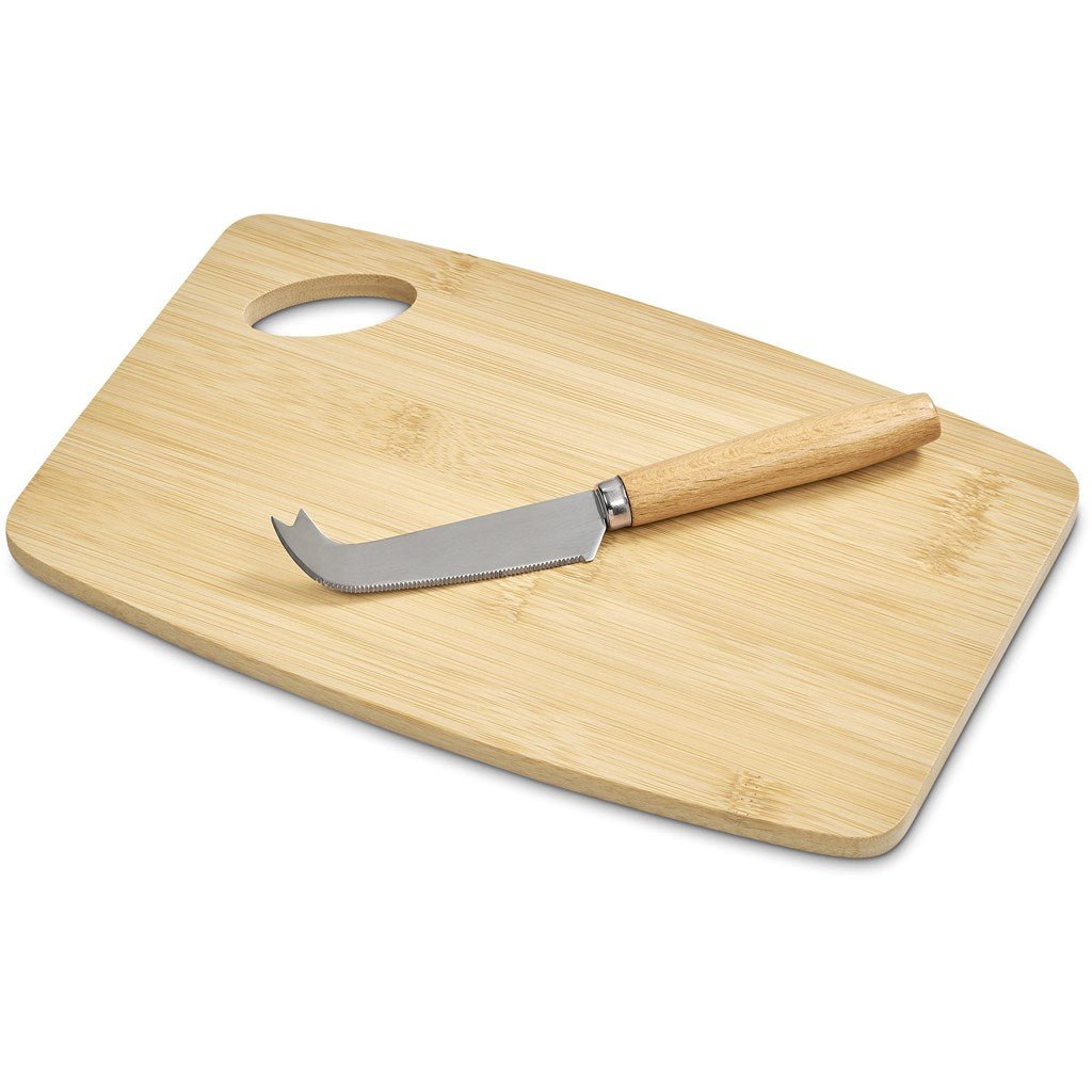 Okiyo Edamu Bamboo Cheese Board Set for Stylish Serving - Brand your company Logo! Get a quote - Promo Lingo