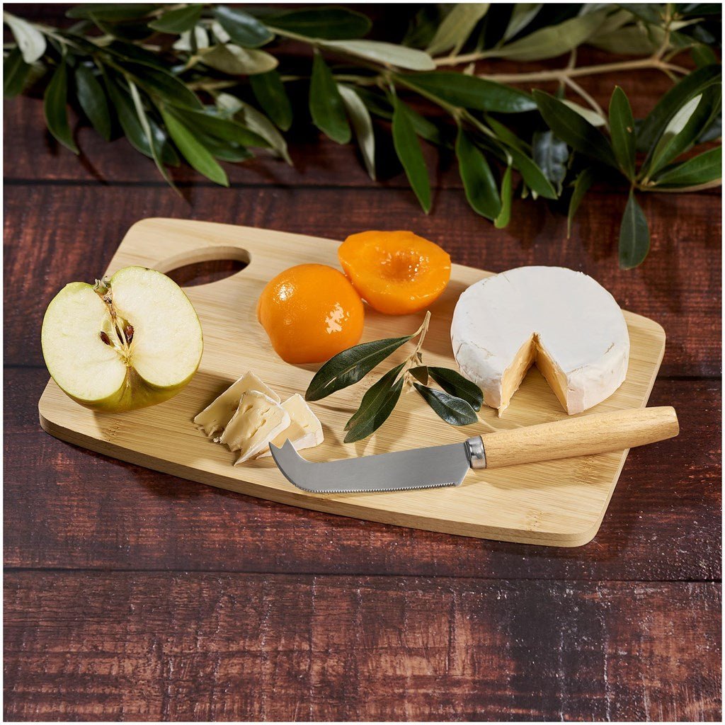 Okiyo Edamu Bamboo Cheese Board Set for Stylish Serving - Brand your company Logo! Get a quote - Promo Lingo