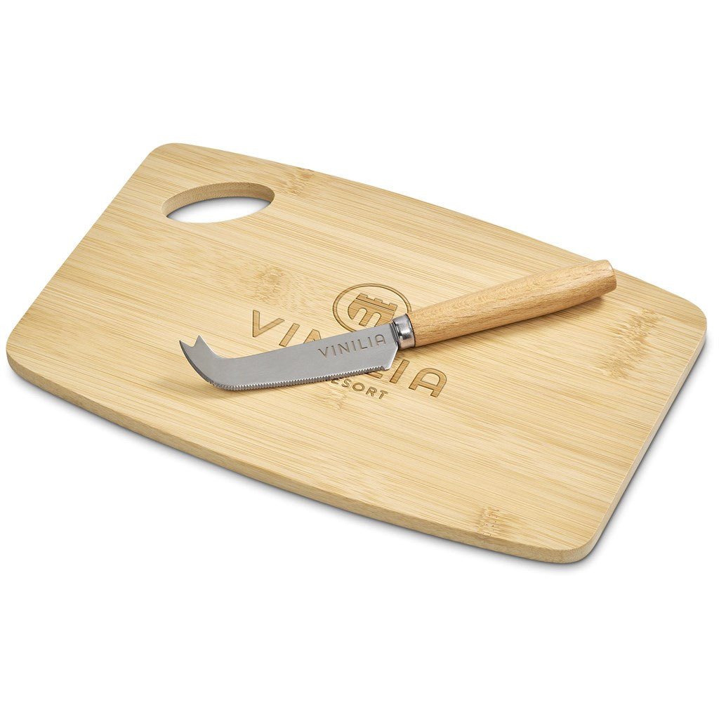 Okiyo Edamu Bamboo Cheese Board Set for Stylish Serving - Brand your company Logo! Get a quote - Promo Lingo